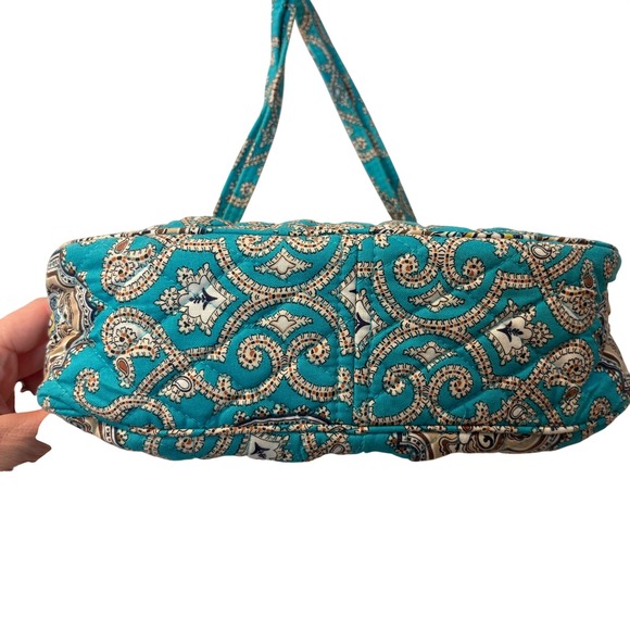 NWT Vera Bradley Frannie Totally Turq Crossbody Purse Bag Retired Print Quilted - Picture 5 of 9